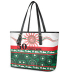Rabbitohs NAIDOC Week Leather Tote Bag Aboriginal Torres Strait Islanders Vibe