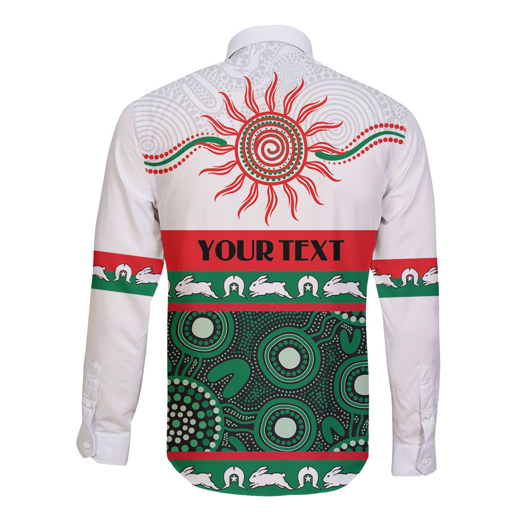 Rabbitohs NAIDOC Week Personalised Long Sleeve Button Shirt Aboriginal Torres Strait Islanders Vibe