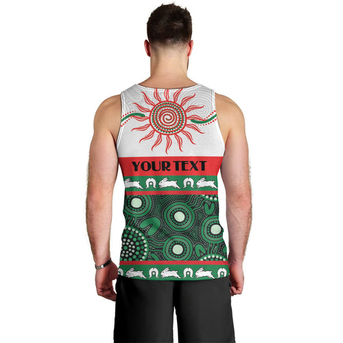 Rabbitohs NAIDOC Week Personalised Men Tank Top Aboriginal Torres Strait Islanders Vibe