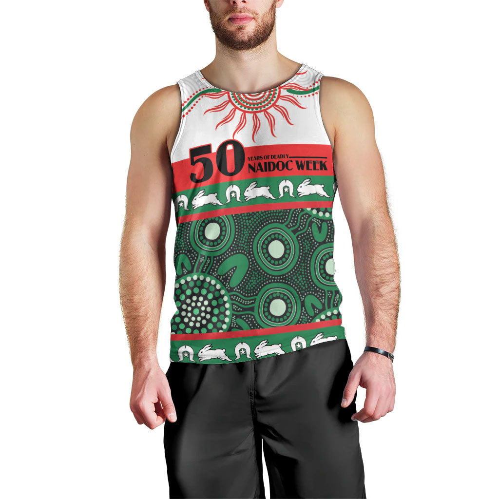 Rabbitohs NAIDOC Week Personalised Men Tank Top Aboriginal Torres Strait Islanders Vibe