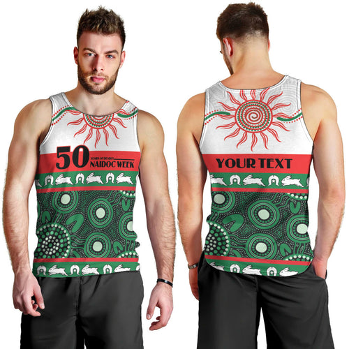 Rabbitohs NAIDOC Week Personalised Men Tank Top Aboriginal Torres Strait Islanders Vibe