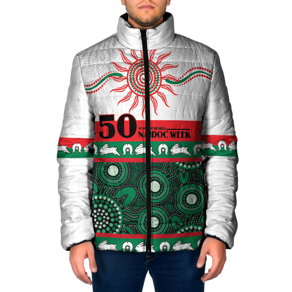 Rabbitohs NAIDOC Week Personalised Padded Jacket Aboriginal Torres Strait Islanders Vibe