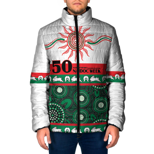 Rabbitohs NAIDOC Week Personalised Padded Jacket Aboriginal Torres Strait Islanders Vibe