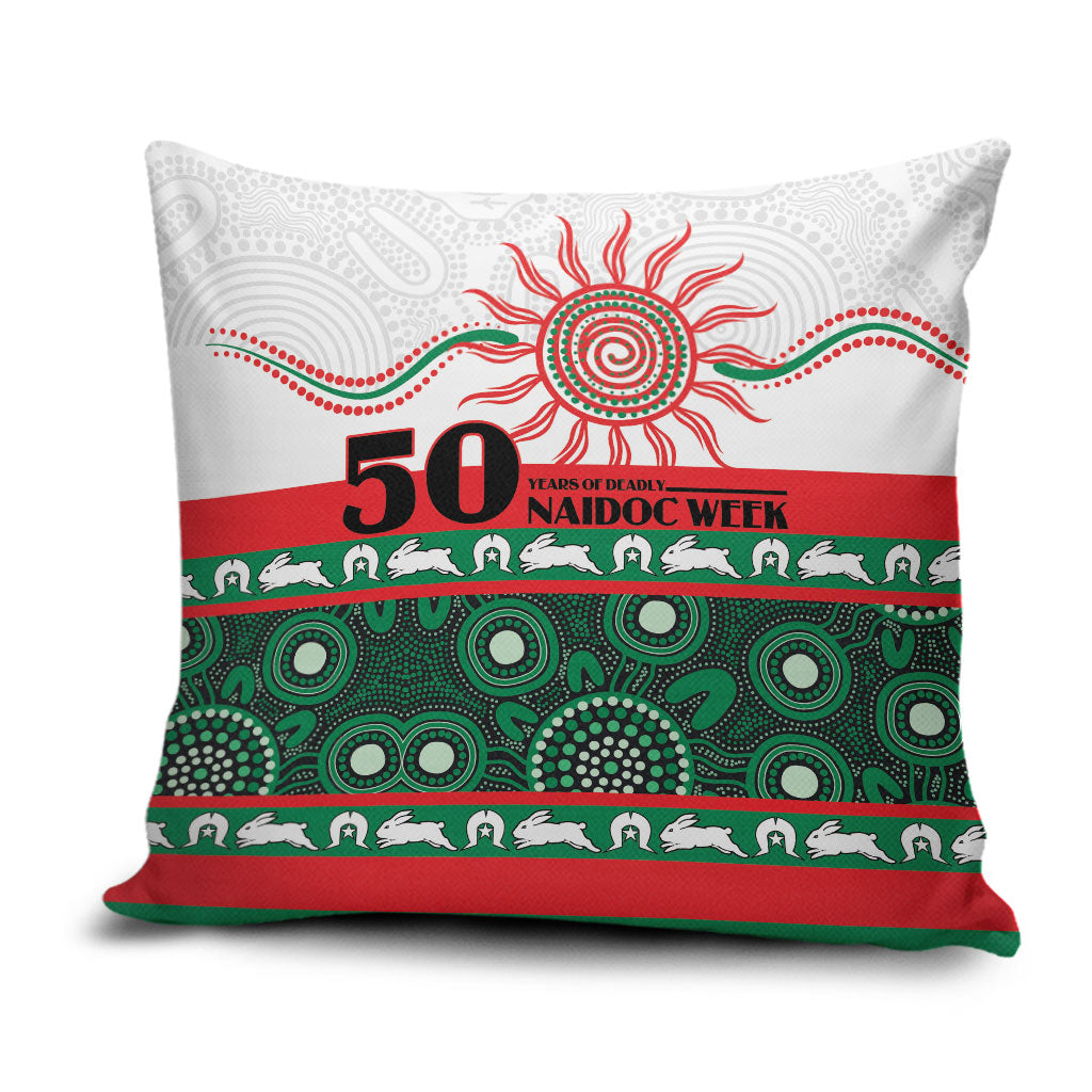 Rabbitohs NAIDOC Week Pillow Cover Aboriginal Torres Strait Islanders Vibe