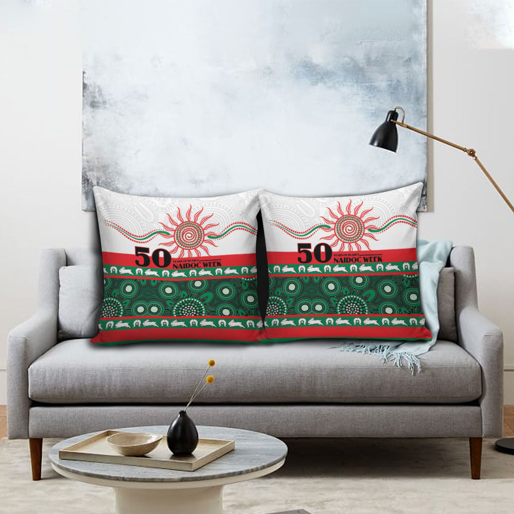 Rabbitohs NAIDOC Week Pillow Cover Aboriginal Torres Strait Islanders Vibe