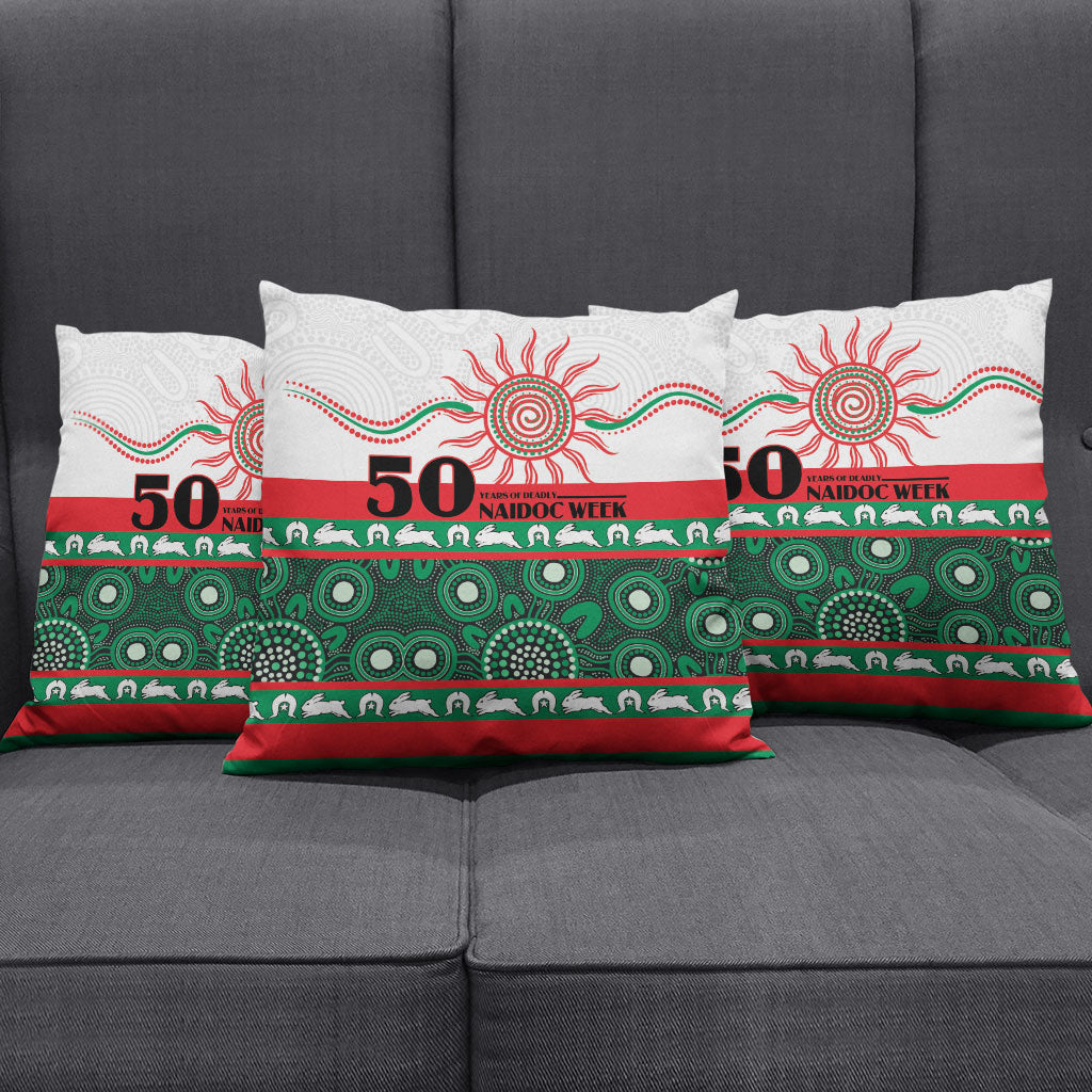 Rabbitohs NAIDOC Week Pillow Cover Aboriginal Torres Strait Islanders Vibe