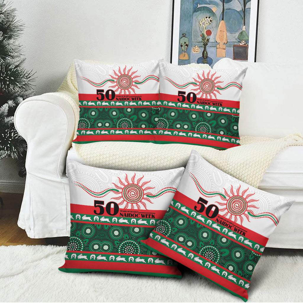 Rabbitohs NAIDOC Week Pillow Cover Aboriginal Torres Strait Islanders Vibe