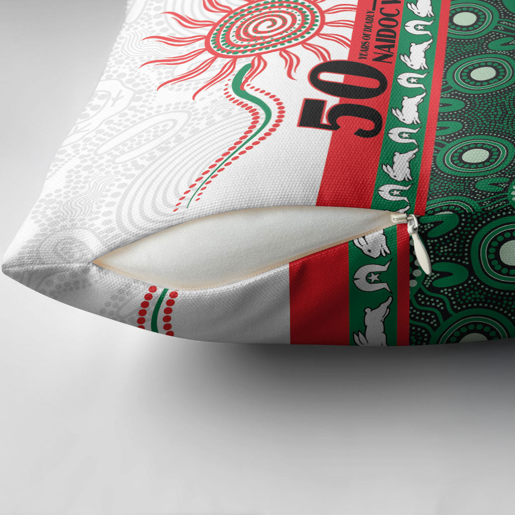 Rabbitohs NAIDOC Week Pillow Cover Aboriginal Torres Strait Islanders Vibe