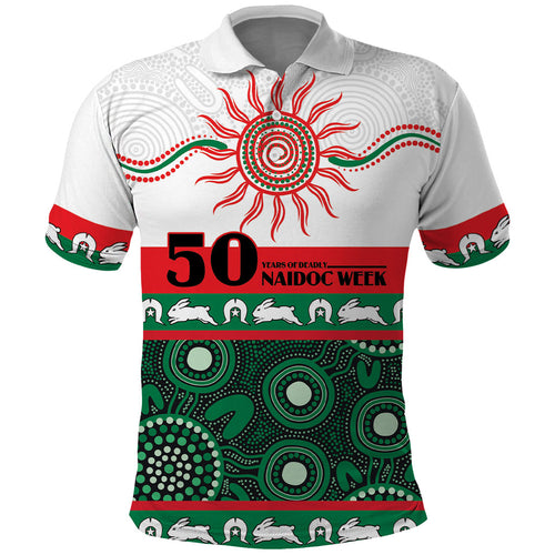 Rabbitohs NAIDOC Week Personalised Polo Shirt Aboriginal Torres Strait Islanders Vibe