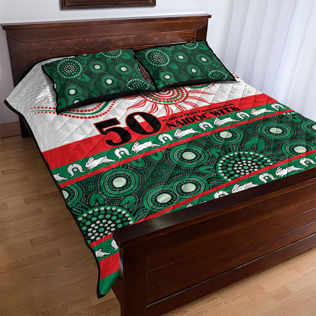 Rabbitohs NAIDOC Week Quilt Bed Set Aboriginal Torres Strait Islanders Vibe