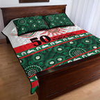 Rabbitohs NAIDOC Week Quilt Bed Set Aboriginal Torres Strait Islanders Vibe