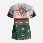 Rabbitohs NAIDOC Week Personalised Scrub Top Aboriginal Torres Strait Islanders Vibe