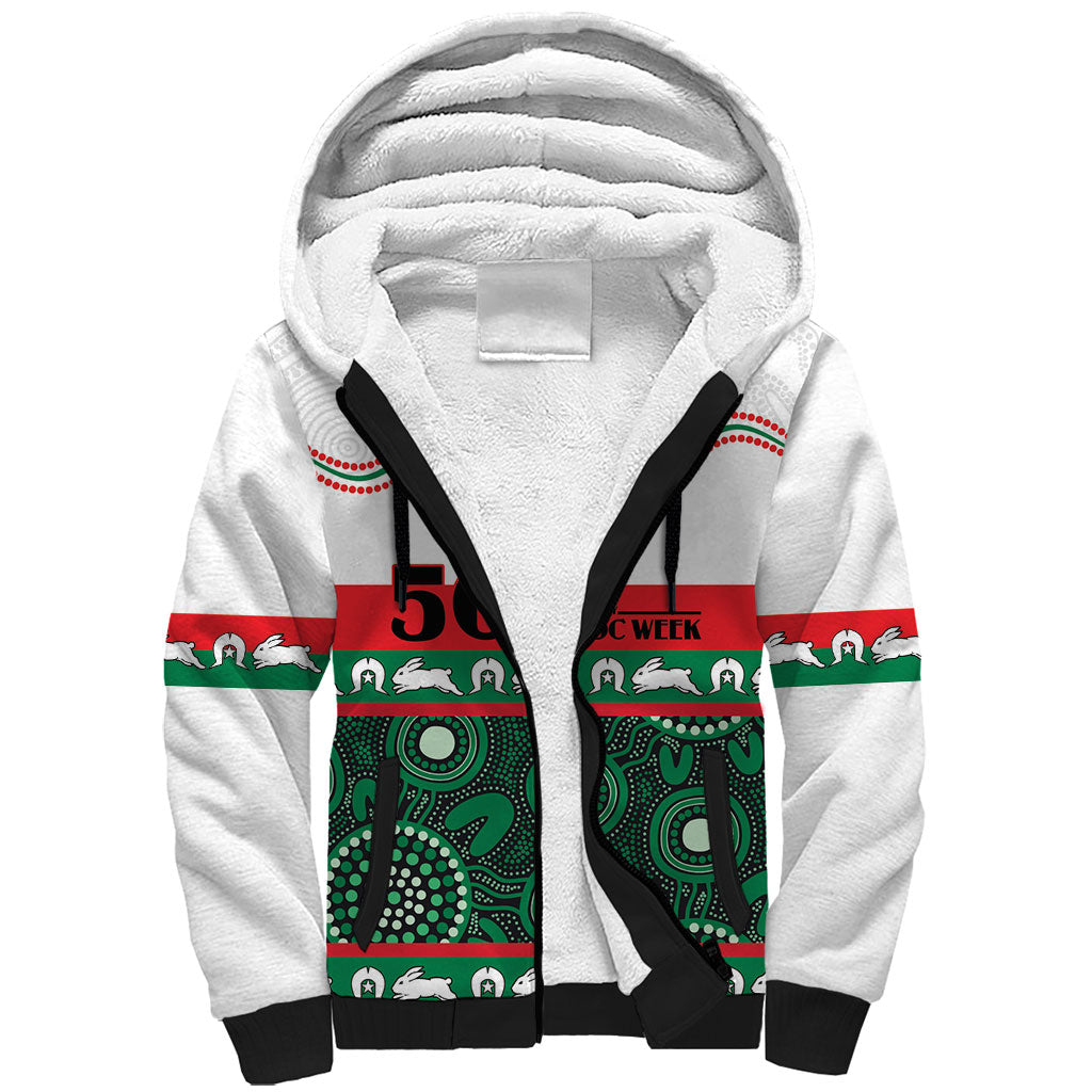 Rabbitohs NAIDOC Week Personalised Sherpa Hoodie Aboriginal Torres Strait Islanders Vibe