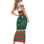 Rabbitohs NAIDOC Week Personalised Short Sleeve Bodycon Dress Aboriginal Torres Strait Islanders Vibe