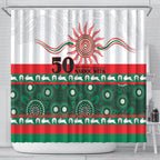 Rabbitohs NAIDOC Week Shower Curtain Aboriginal Torres Strait Islanders Vibe