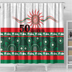 Rabbitohs NAIDOC Week Shower Curtain Aboriginal Torres Strait Islanders Vibe