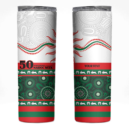 Rabbitohs NAIDOC Week Personalised Skinny Tumbler Aboriginal Torres Strait Islanders Vibe
