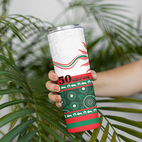 Rabbitohs NAIDOC Week Personalised Skinny Tumbler Aboriginal Torres Strait Islanders Vibe