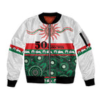 Rabbitohs NAIDOC Week Personalised Sleeve Zip Bomber Jacket Aboriginal Torres Strait Islanders Vibe