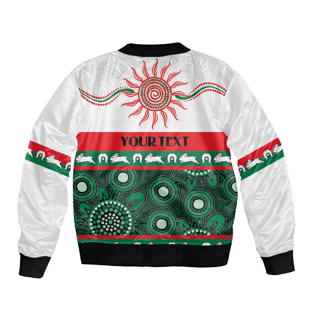 Rabbitohs NAIDOC Week Personalised Sleeve Zip Bomber Jacket Aboriginal Torres Strait Islanders Vibe