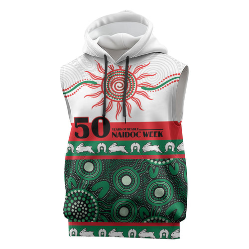 Rabbitohs NAIDOC Week Personalised Sleeveless Hoodie Aboriginal Torres Strait Islanders Vibe
