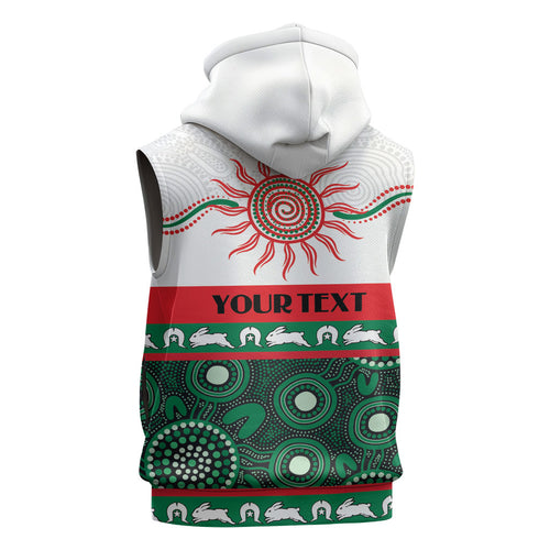 Rabbitohs NAIDOC Week Personalised Sleeveless Hoodie Aboriginal Torres Strait Islanders Vibe