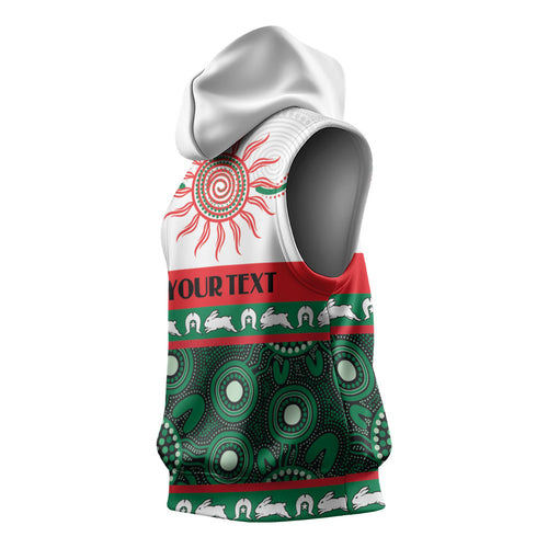 Rabbitohs NAIDOC Week Personalised Sleeveless Hoodie Aboriginal Torres Strait Islanders Vibe