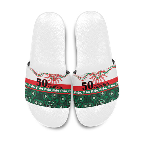 Rabbitohs NAIDOC Week Slide Sandals Aboriginal Torres Strait Islanders Vibe