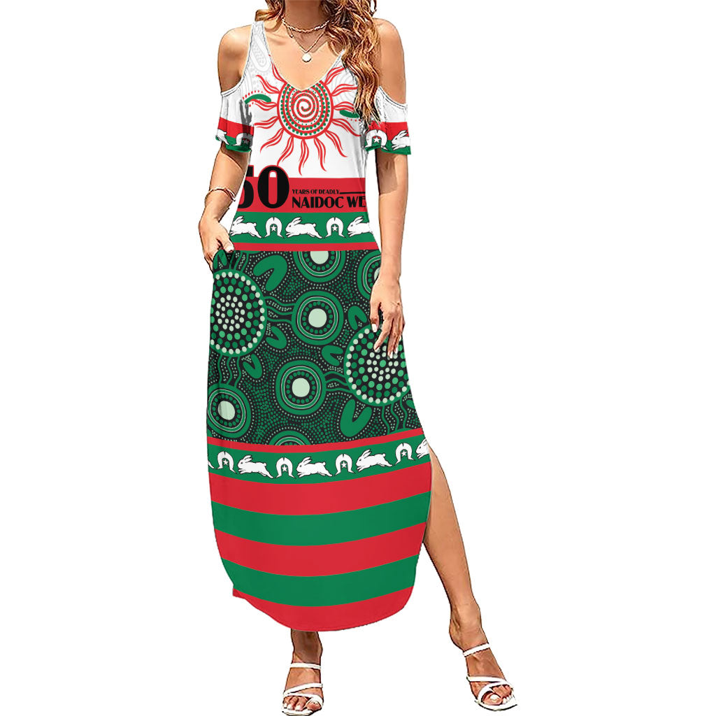 Rabbitohs NAIDOC Week Personalised Summer Maxi Dress Aboriginal Torres Strait Islanders Vibe