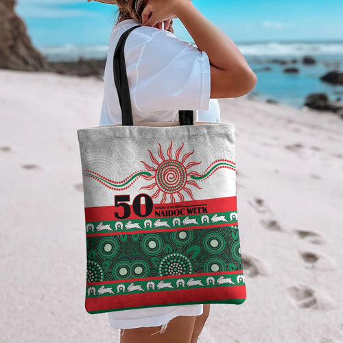 Rabbitohs NAIDOC Week Tote Bag Aboriginal Torres Strait Islanders Vibe