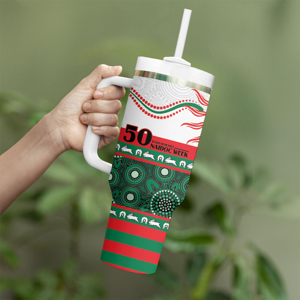 Rabbitohs NAIDOC Week Personalised Tumbler With Handle Aboriginal Torres Strait Islanders Vibe