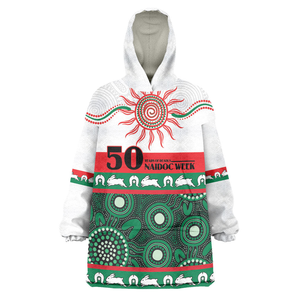Rabbitohs NAIDOC Week Personalised Wearable Blanket Hoodie Aboriginal Torres Strait Islanders Vibe