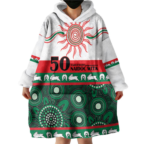 Rabbitohs NAIDOC Week Personalised Wearable Blanket Hoodie Aboriginal Torres Strait Islanders Vibe