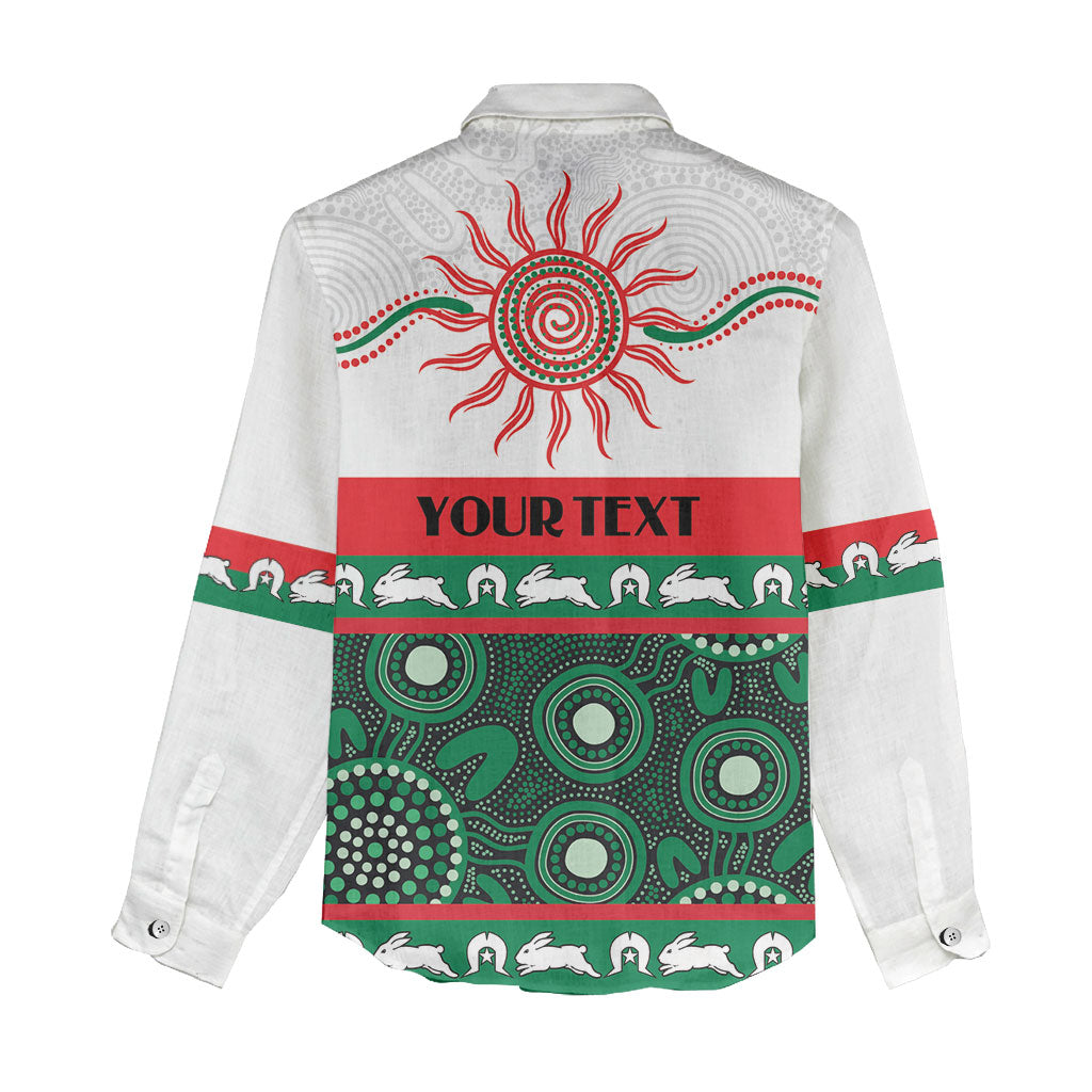 Rabbitohs NAIDOC Week Personalised Women Casual Shirt Aboriginal Torres Strait Islanders Vibe