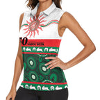 Rabbitohs NAIDOC Week Personalised Women Sleeveless Polo Shirt Aboriginal Torres Strait Islanders Vibe