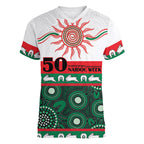 Rabbitohs NAIDOC Week Personalised Women V-Neck T-Shirt Aboriginal Torres Strait Islanders Vibe