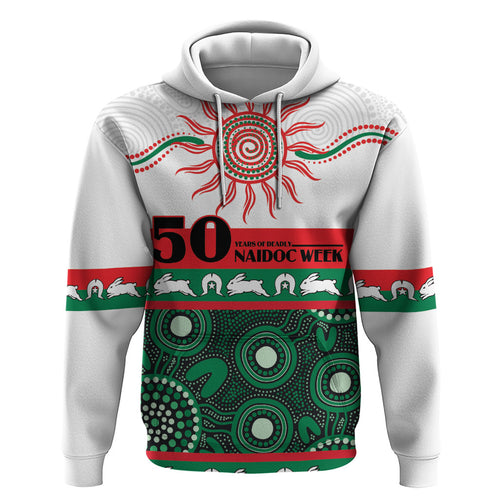 Rabbitohs NAIDOC Week Personalised Zip Hoodie Aboriginal Torres Strait Islanders Vibe
