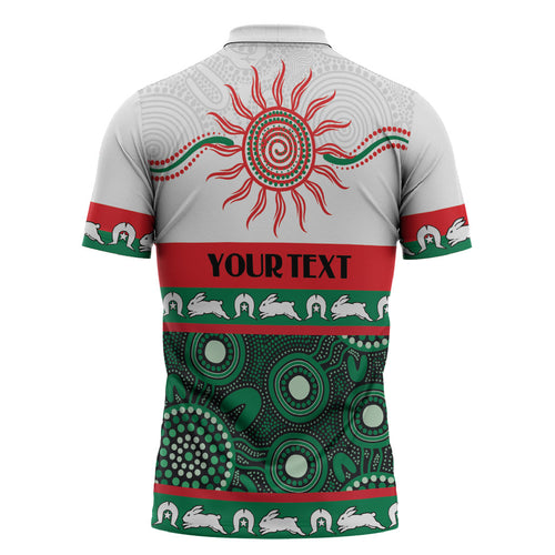 Rabbitohs NAIDOC Week Personalised Zipper Polo Shirt Aboriginal Torres Strait Islanders Vibe
