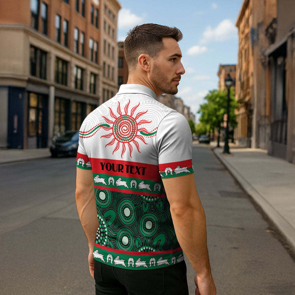 Rabbitohs NAIDOC Week Personalised Zipper Polo Shirt Aboriginal Torres Strait Islanders Vibe