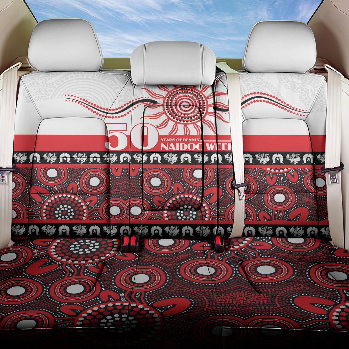 Dragons NAIDOC Week Back Car Seat Cover Aboriginal Torres Strait Islanders Vibe