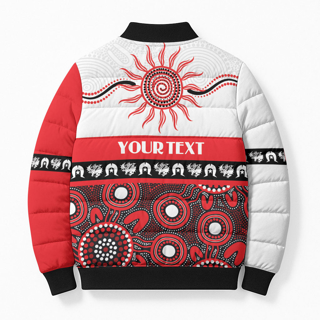 Dragons NAIDOC Week Personalised Bomber Puffer Jacket Aboriginal Torres Strait Islanders Vibe