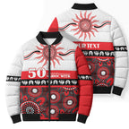 Dragons NAIDOC Week Personalised Bomber Puffer Jacket Aboriginal Torres Strait Islanders Vibe