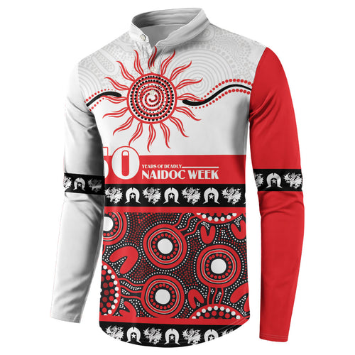 Dragons NAIDOC Week Personalised Button Sweatshirt Aboriginal Torres Strait Islanders Vibe