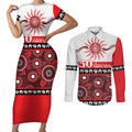 Dragons NAIDOC Week Personalised Couples Matching Short Sleeve Bodycon Dress and Long Sleeve Button Shirt Aboriginal Torres Strait Islanders Vibe