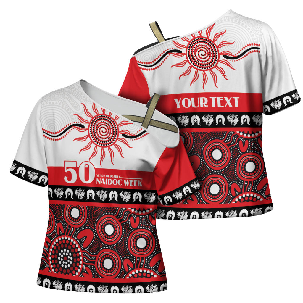 Dragons NAIDOC Week Personalised Cross Shoulder Shirt Aboriginal Torres Strait Islanders Vibe