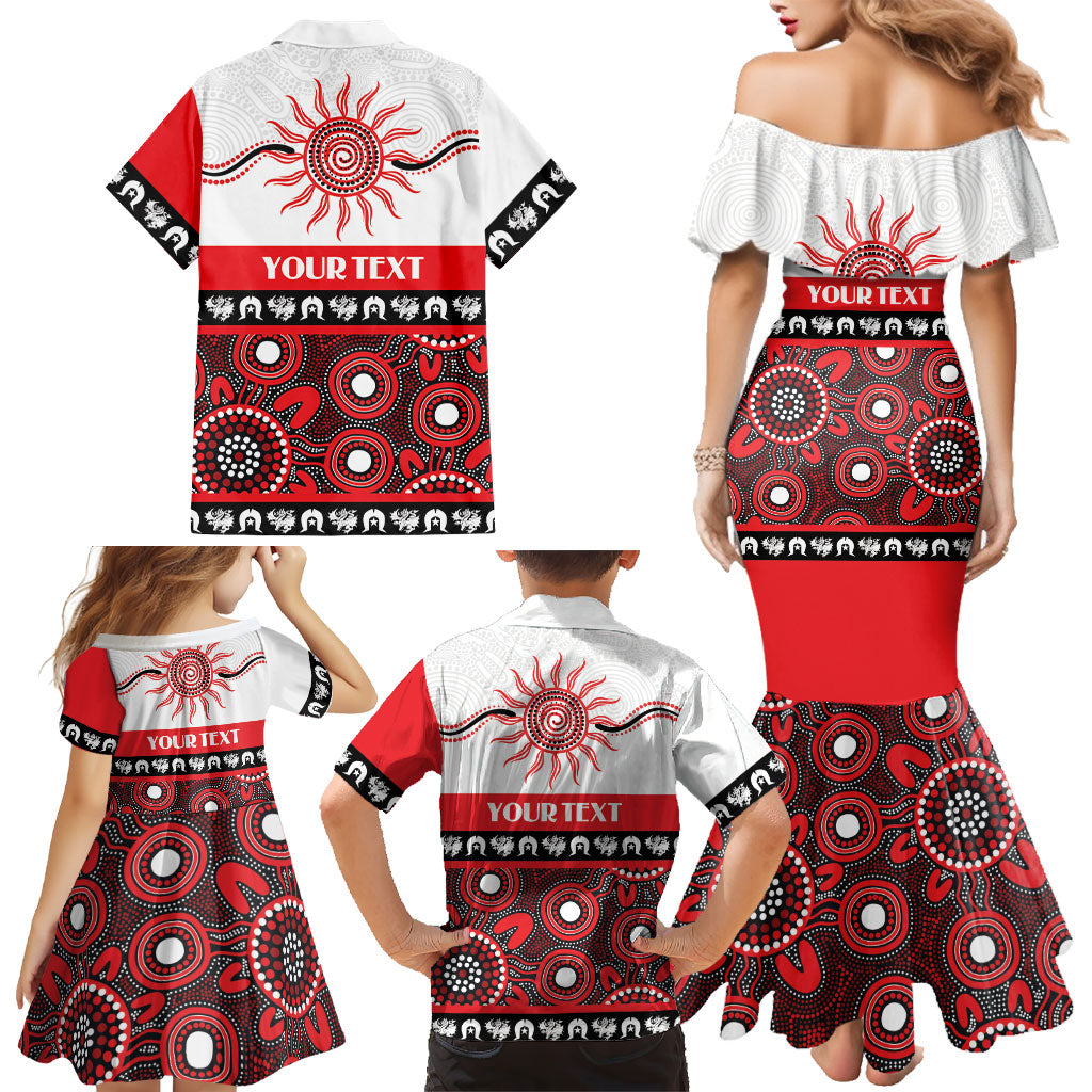 Dragons NAIDOC Week Personalised Family Matching Mermaid Dress and Hawaiian Shirt Aboriginal Torres Strait Islanders Vibe