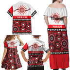 Dragons NAIDOC Week Personalised Family Matching Off Shoulder Maxi Dress and Hawaiian Shirt Aboriginal Torres Strait Islanders Vibe