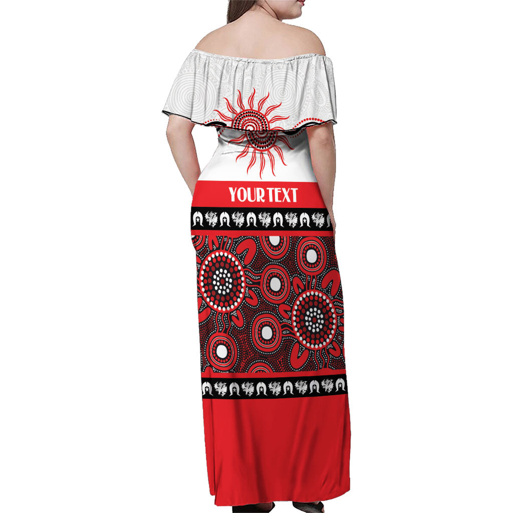 Dragons NAIDOC Week Personalised Family Matching Off Shoulder Maxi Dress and Hawaiian Shirt Aboriginal Torres Strait Islanders Vibe