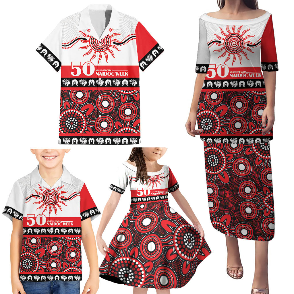 Dragons NAIDOC Week Personalised Family Matching Puletasi and Hawaiian Shirt Aboriginal Torres Strait Islanders Vibe
