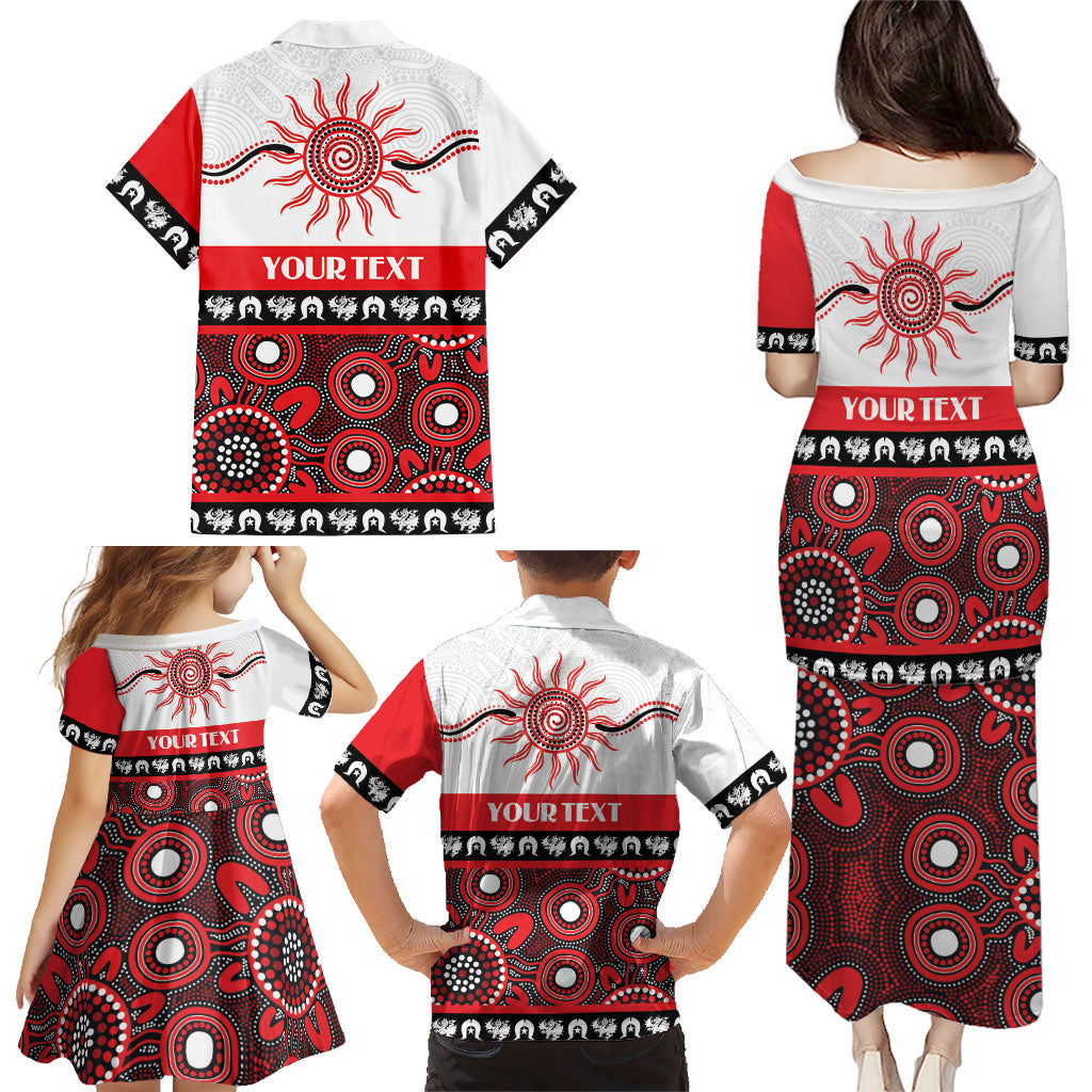 Dragons NAIDOC Week Personalised Family Matching Puletasi and Hawaiian Shirt Aboriginal Torres Strait Islanders Vibe